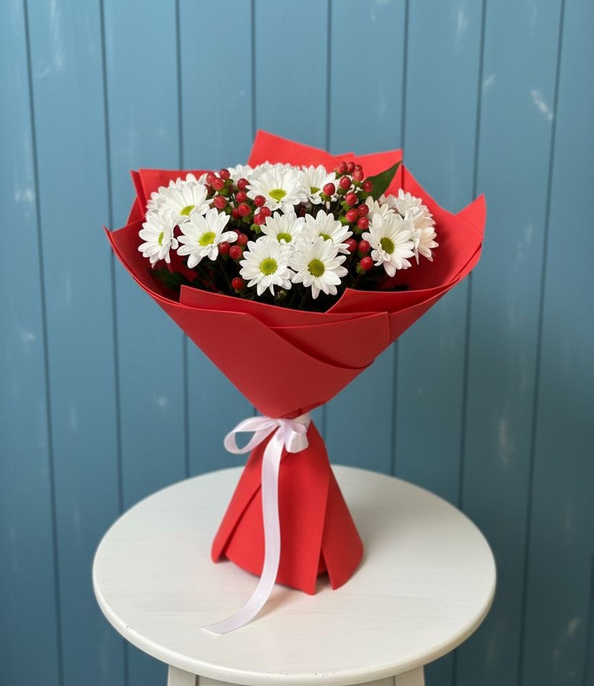 Букет цветов из: Хризантемы в Новый Снопок