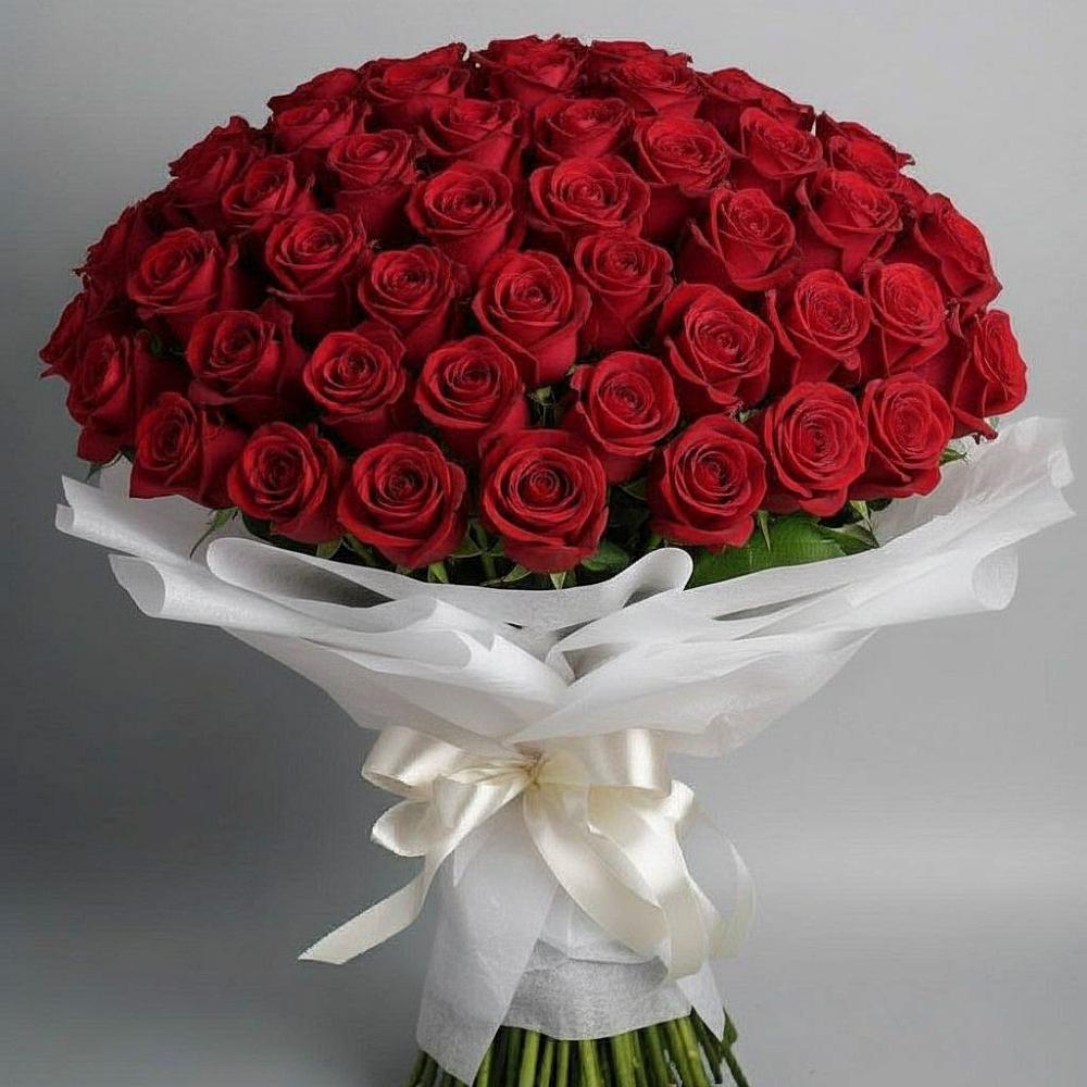 Букет 101 Красная роза Блэк Мэджик в Новый Снопок