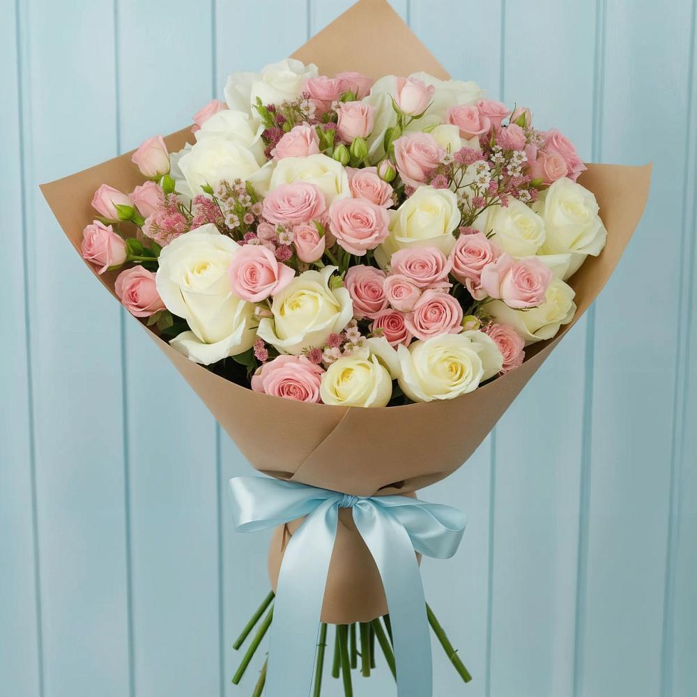 Букет цветов из: Розы в Новый Снопок