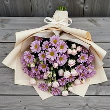 Букет цветов из:  Розы и Хризантемы в Новый Снопок