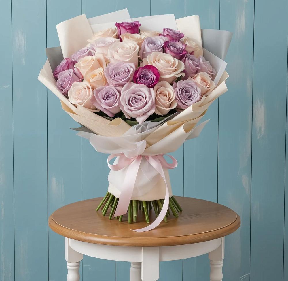 Букет цветов из: Розы в Новый Снопок