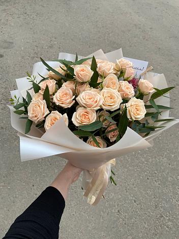 Букет Кремовые розы Латте в Новый Снопок