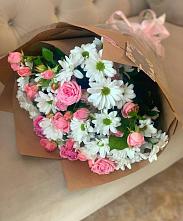Букет цветов из:  Розы и Хризантемы #REPLACE_PRED# Новый Снопок
