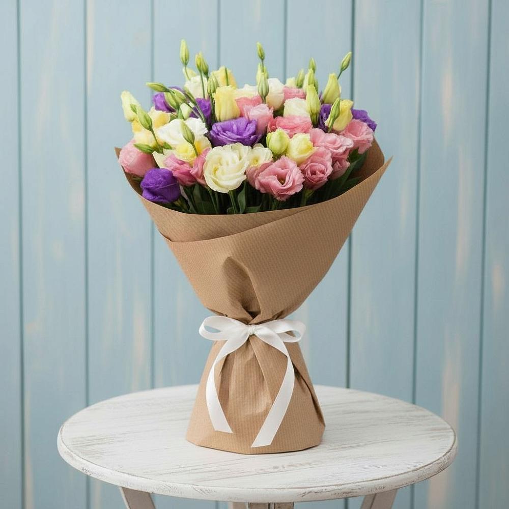 Букет цветов из: Лизиантусы в Новый Снопок