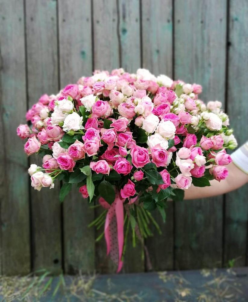 Букет Розовые кустовые розы Натали и Лав Лидия в Новый Снопок