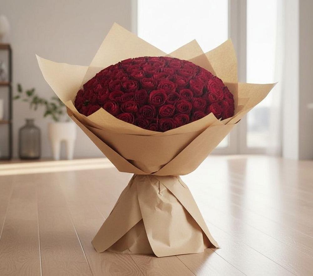 Букет 101 Красная роза в Новый Снопок