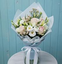 Букет цветов из:  Розы и Лизиантусы #REPLACE_PRED# Новый Снопок