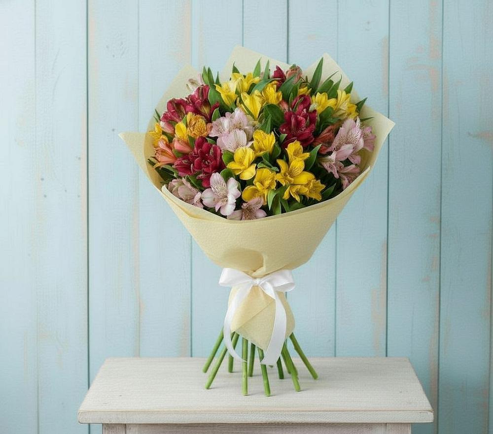 Букет цветов из: Альстромерии в Новый Снопок