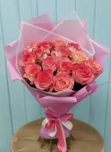 Букет 15 Розовых роз Равель в Новый Снопок